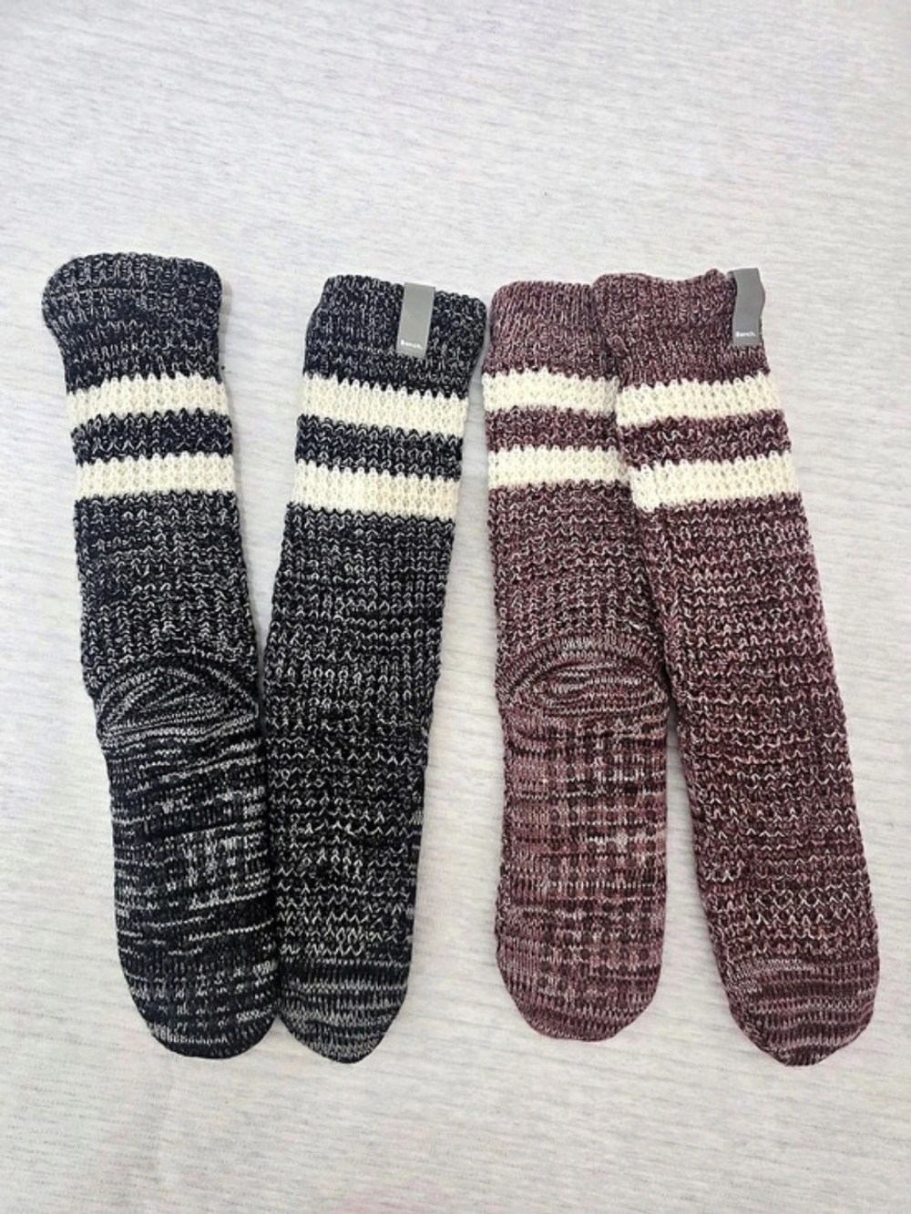 Bench. chunky knit slipper socks 2 Pairs